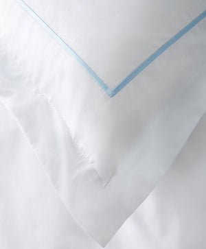 Single Stripe Embroidered Percale Duvet Set