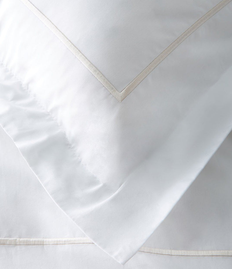 Single Stripe Embroidered Percale Duvet Set