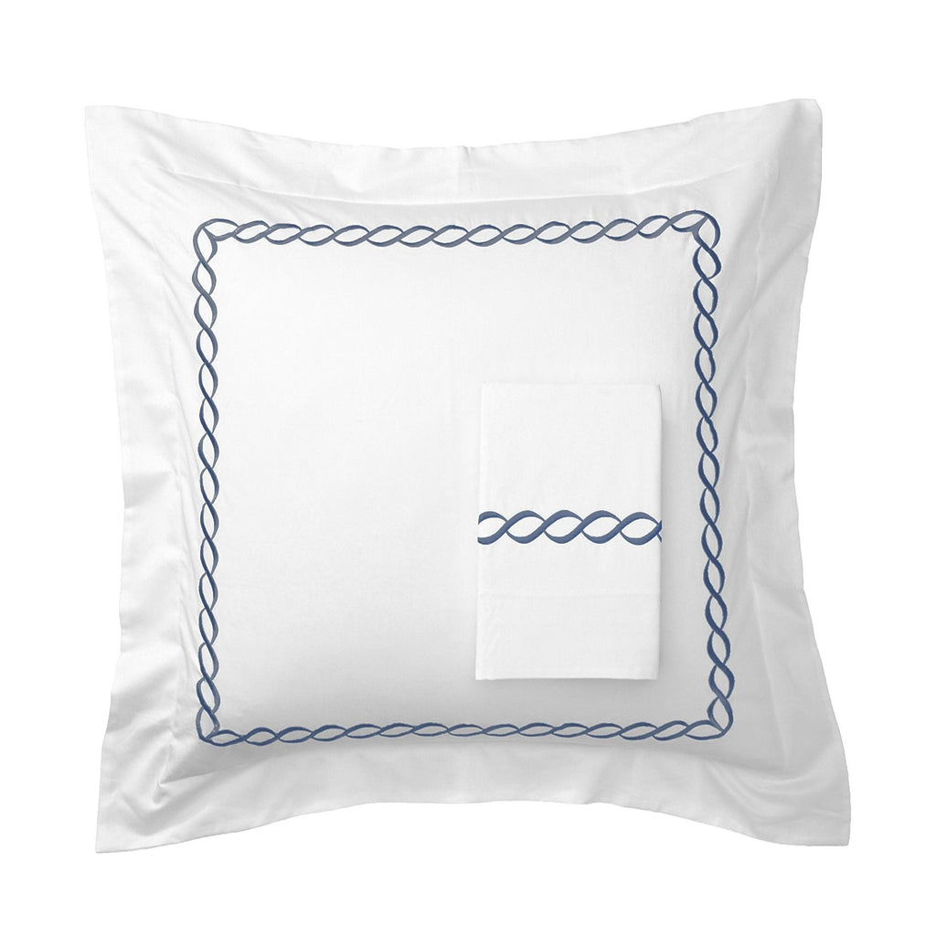 600 Thread Count Rope Embroidered Euro Sham Pairs