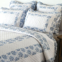 Soft Garden Ruffle Cotton Quilt Set