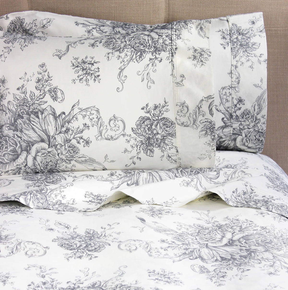 400 Thread Count 100% Cotton Toile Sheet Set – Laytner's Linen & Home