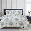 Toile Reversible Cotton Quilt Set