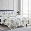 Toile Reversible Cotton Quilt Set