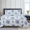 Toile Reversible Cotton Quilt Set