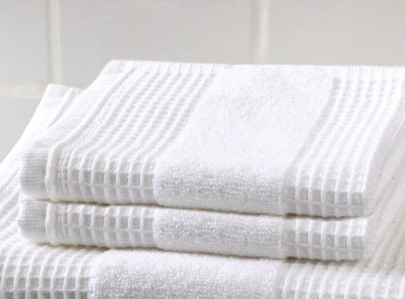 100% Turkish Cotton Waffle Terry 6 Piece Towel Set – Laytner's Linen & Home