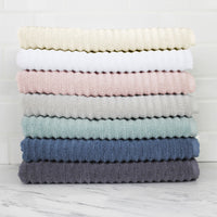 100% Turkish Cotton Ribbed Bath Sheets 2 Piece Set